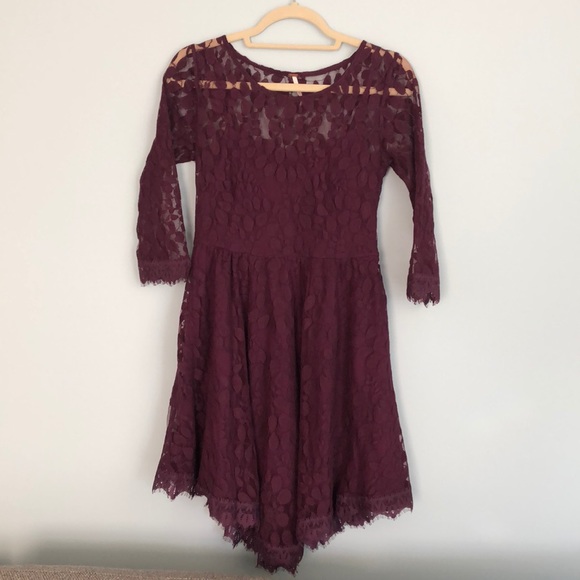 Free People Floral Lace Mesh Dress - Picture 5 of 9